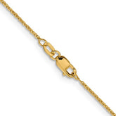 14K Yellow Gold 1.1MM Flat Cable Chain 18"